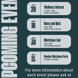 Club events Oct-Dec 23